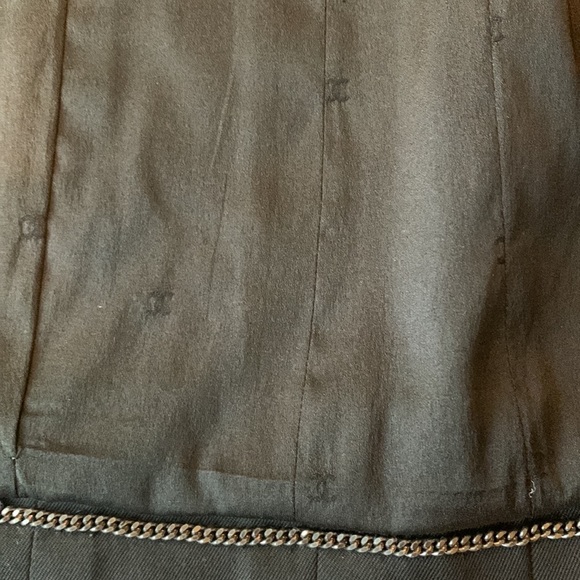 Rare CHANEL Vintage 98P Black Swing A Line Coat Jacket Blazer Stretch Suit 2pc - Picture 10 of 16